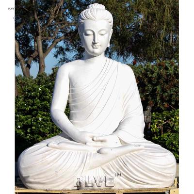 China BLVE Modern Outdoor Garden Decoration Temple Large Gautam Stone Buddha Religious Life Size Statues For Sale for sale