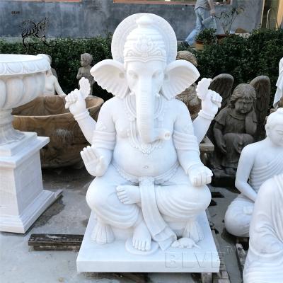 China Hindu Statue Lord Ganesh Statue For Sale India Modern Outdoor Stone God Religion White Marble Ganesha Statue for sale