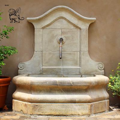 China Modern Outdoor Garden Square Hot Selling Hand Carved Marble Antique Wall Fountain MFA-37 for sale