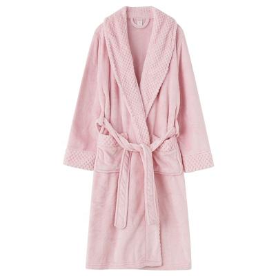 China Autumn Winter Flannel Luxury Length Cotton Bathrobe Thickening Women Thermal Bathrobes Bulk Wholesale for sale