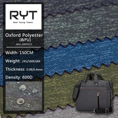 China des Twill-600D wasserdichter Oxford Stoff Oxford-Polyester-Gewebe Composited zu verkaufen