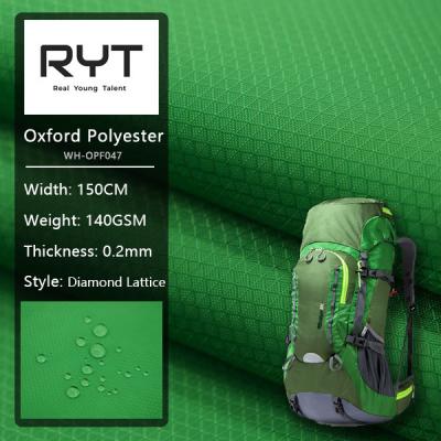 China 100% Polyester PU Diamond-Type Lattice Fabric Durable Material For Backpack And Other Item for sale