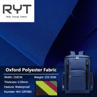 China Poliéster 100% que tuerce la tela de nylon de la PU de la prenda impermeable de Guzhi para los bolsos del ordenador portátil de la mochila y el otro producto industrial del bolso en venta