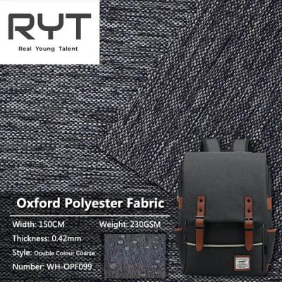 China Tela polivinílica tejida PU de Oxford de la prenda impermeable para la mochila del cuaderno del bolso de hielo en venta