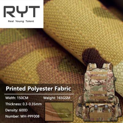 China 165GSM Camouflage Polyester Fabric Printed Yarn Count 500×500 for sale