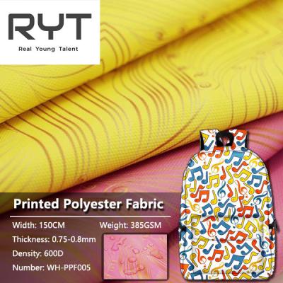 China Custom Printing 600D Durable Waterproof Fabric Plain Woven Material for sale