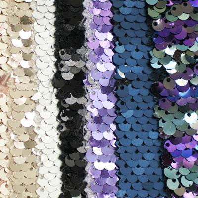 China Bead PRT Polyester Sequins Fabric For Various Fashion Stage Clothing for sale