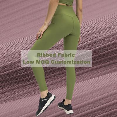 China Bestex Antibacterial Fashion Colors No Waisted Ribbed Cotton Women Fabric Front Seam High Waist Yoga Pants Gaiter for sale