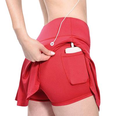 China Wicking Hot Women's Moisture Antibacterial Private Label Sale Golf Sports Skort Tennis Shorts With Pocket for sale