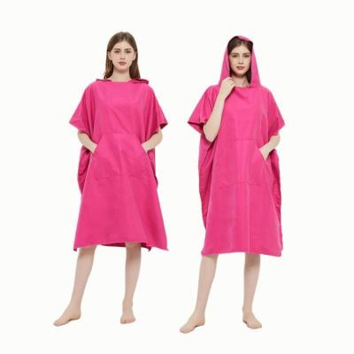 China 100 Cotton Triathlon Compressed Adult Towel Microfiber Surf Waterproof Diving Suit Women Men Poncho Towel Changing Robe for sale