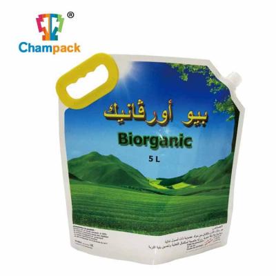 China Liquid Beverage Packaging Bags Custom Design Printing OEM 5L Liquid Spout Pouch for sale