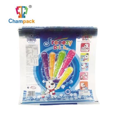 China Ice Pop Plastic Packaging Moisture Proof Film With Transparent Window for sale