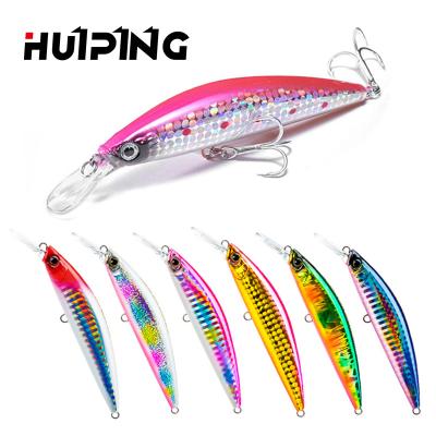 China ABS Plastic Sinking Lure For Saltwater Fishing 90mm Plastic 27g Groundbait Long Casting Rolling Action Fishing Minnow Groundbaits for sale