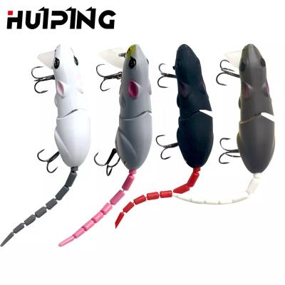 China Outdoor Water Lure Artificial Fishing Mouse Lure 15.2g 80mm Swimbait Fishing Lure Plastic Rat Bait Fishing Lure With Treble Hook for sale