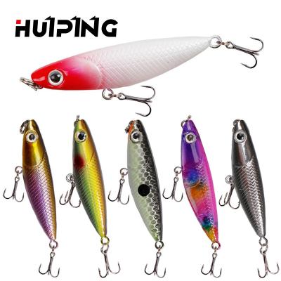 China Durable Floating Dog Pencil Fishing Lure 3D Eyes 45mm Wobblers 1.9g Mini Hard Lure Bait Treble Hook Camping Fishing Tackle for sale