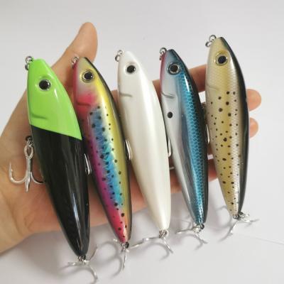 China Surface Water Fishing Lure Huiping Pencil Bait Floating Walk 100mm 18g Topwater Artificial Dog Bait For Trout Bass Lure Wobbler Fishing Lure Saltwater for sale