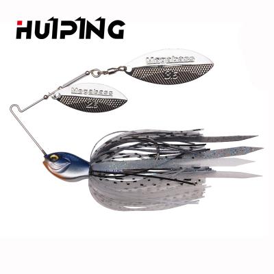 China Jig 14g Jig Lead Spinner Bait Spinner Seawater Jig Rubber Lead Jig Lure Spinner Painting Fishing Rubber Rig With Silicone Skirt for sale