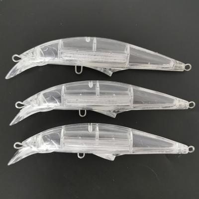 China ABS Plastic Unpainted Sinking Minnow Fishing Lure 120mm Long Sea Bass Lures Body Fishing Tackle Artificial Hard Bait Seawater Casting 42g for sale