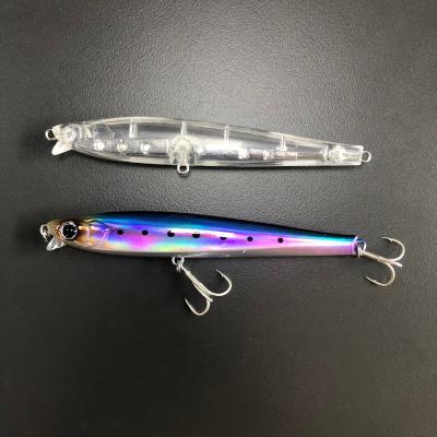 China ABS Plastic Heavy Minnow Sinking Fishing Lures Minnow Baits 30g 105mm Saltwater Unpainted PESCA Fishing Blanks for sale