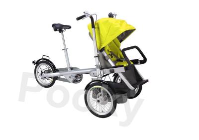 China Green Vehicle Comfortable Child Bicycle Pushchair Bicycle Portable Bike Stroller for sale