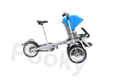 China Aluminum Alloy 6061 Luxury Baby Strollers Light Blue With 16