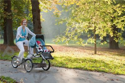 China Green Vehicle Customized Mother And Baby Bike With Three Wheels , Child Tricycle for sale