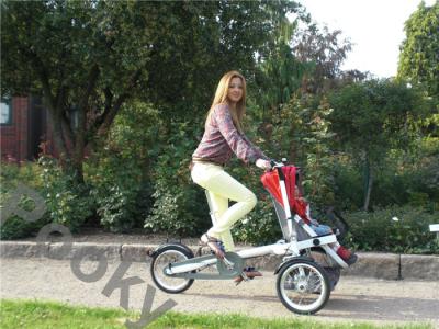 China Mother And Baby Bike / Kids Tricycle Bike Stroller With Quick Release System for sale