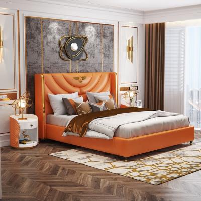 China Other Design 2021 New Design Nordic Solid Wood Bed Custom Made Double Bed Space Saving Double Bed For Bedroom for sale