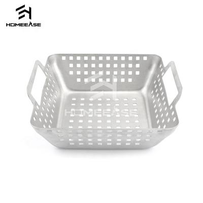 China High Quality Steel Design Non-stick Easy Clean BBQ Pan 430 Handle BBQ Pan Grill Wok for sale