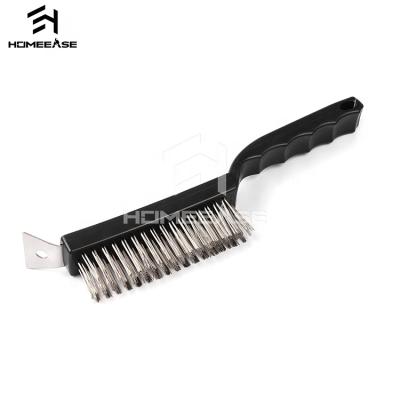 China Hot Selling Stainless Steel Bristle BBQ Brush BBQ Grill Grill Scraper Easily Cleaned Clean Tool for sale