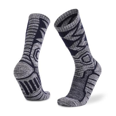 China Breathable sole dark color warm comfortable high quality breathable hot men thick ski socks for sale