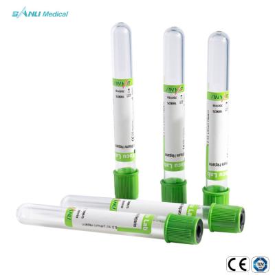 China Tubo de vidro descartável do verde da heparina 2ml do lítio para a tração do sangue à venda