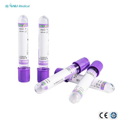 China ISO9001 Glass Blood Collection Tubes 5ml Lavender Top EDTA Tube for sale