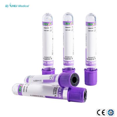 China EDTA K2 Plastic Blood Collection Tubes Lavender Top For Blood Hematology Determination for sale