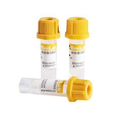 China Tubos capilares plásticos estéril 0.5ml para la colección de la sangre no reutilizable en venta