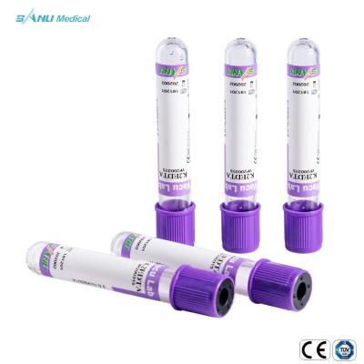 China 4ml Glass Blood Collection Tubes Lavender Cap K2 EDTA Tubes for sale