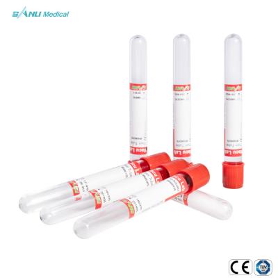 China Tubo superior vermelho liso de vidro do sangue dos tubos 13x75mm da coleção do sangue dos testes Serological à venda