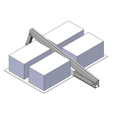 China Simple and Cost Effective Installation Ballast Panel Flat Roof PV Ballasted Racking Bracket Solar Support Rack for sale