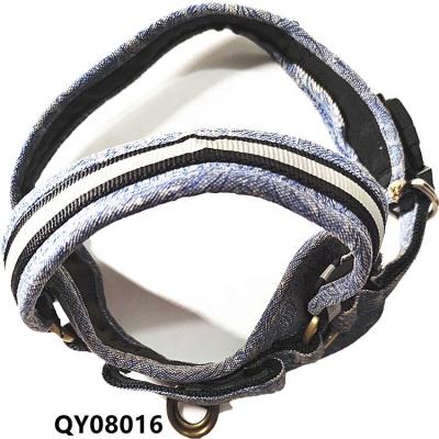 China Reflective Flat Wear-Resistant Colla Collars Leather Cat Hemp Pet Dog Harness Leash Leash for sale