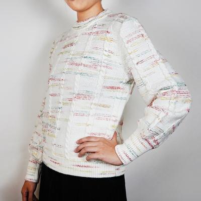 China Machine washable latest spacedye OEM/ODM crew neck casual knitwear for women for sale