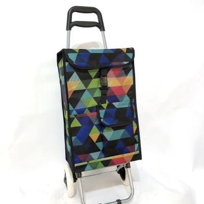 China New Arrival Durable Rolling Folding Hand Serving Carts With Design 4 Wheels Cart Foldable Shopping Bag for sale