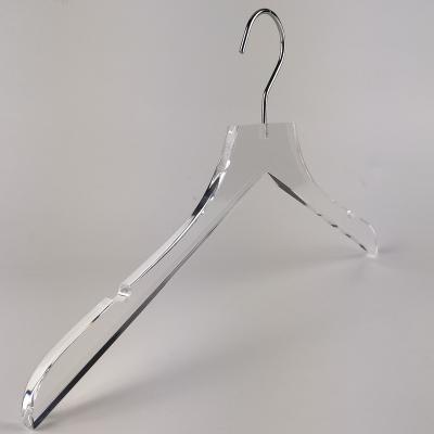 China Traditional acrylic shirt hanger with notch for sale