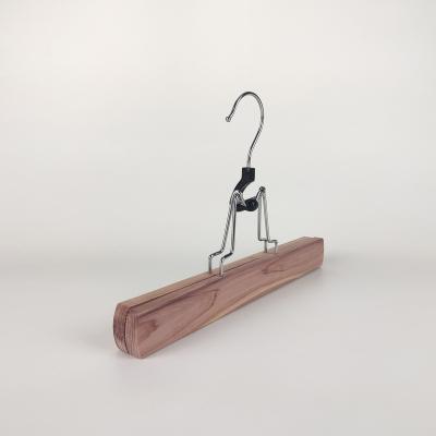 China Europe color natural cedar wood hanger for skirt for sale