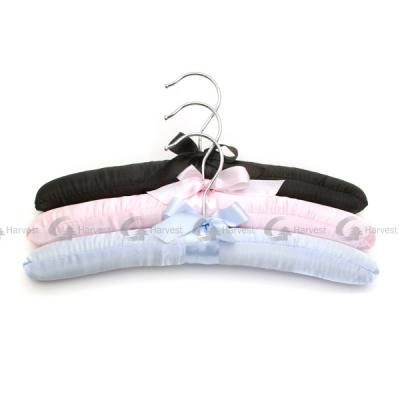 China DISPLAY striped satin padded hanger to protect your clothes for sale