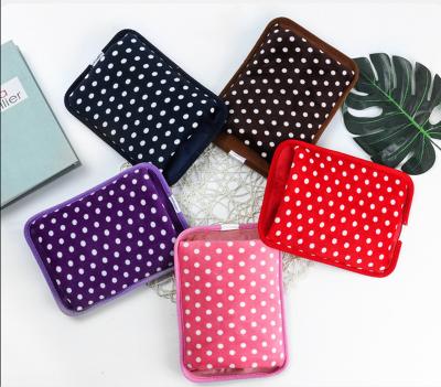 China Hand Printed Fabric Rechargeable Heat Warmer Pack Electric Hot Water Bag for sale