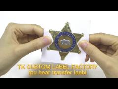 Customized Hologram Rainbow TPU Heat Transfer Label OEM  For Garment
