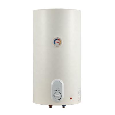 China Hotel 30 liters OEM power save tank wireless remote control waterproof automatic flange enamel electric water heater for sale