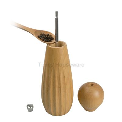 China Sustainable Herbs Spice Tools Wooden Salt And Pepper Mills Set for sale