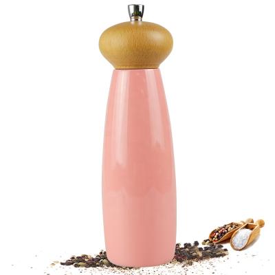 China Sustainable New Design Grinder Wooden Spice Bottle With Pepper Mill Pepper Grinder for sale