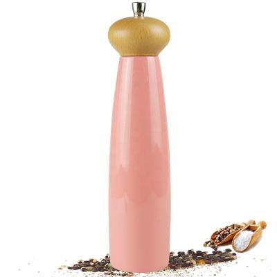 China Sustainable Herbs Spice Tools Manual Kitchen Wooden Pepper Mill for sale